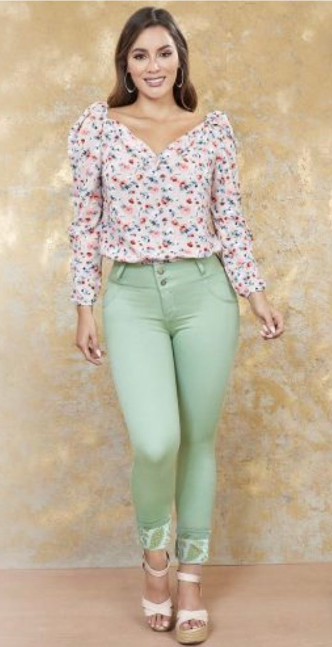 Pantalon colombiano color verde
