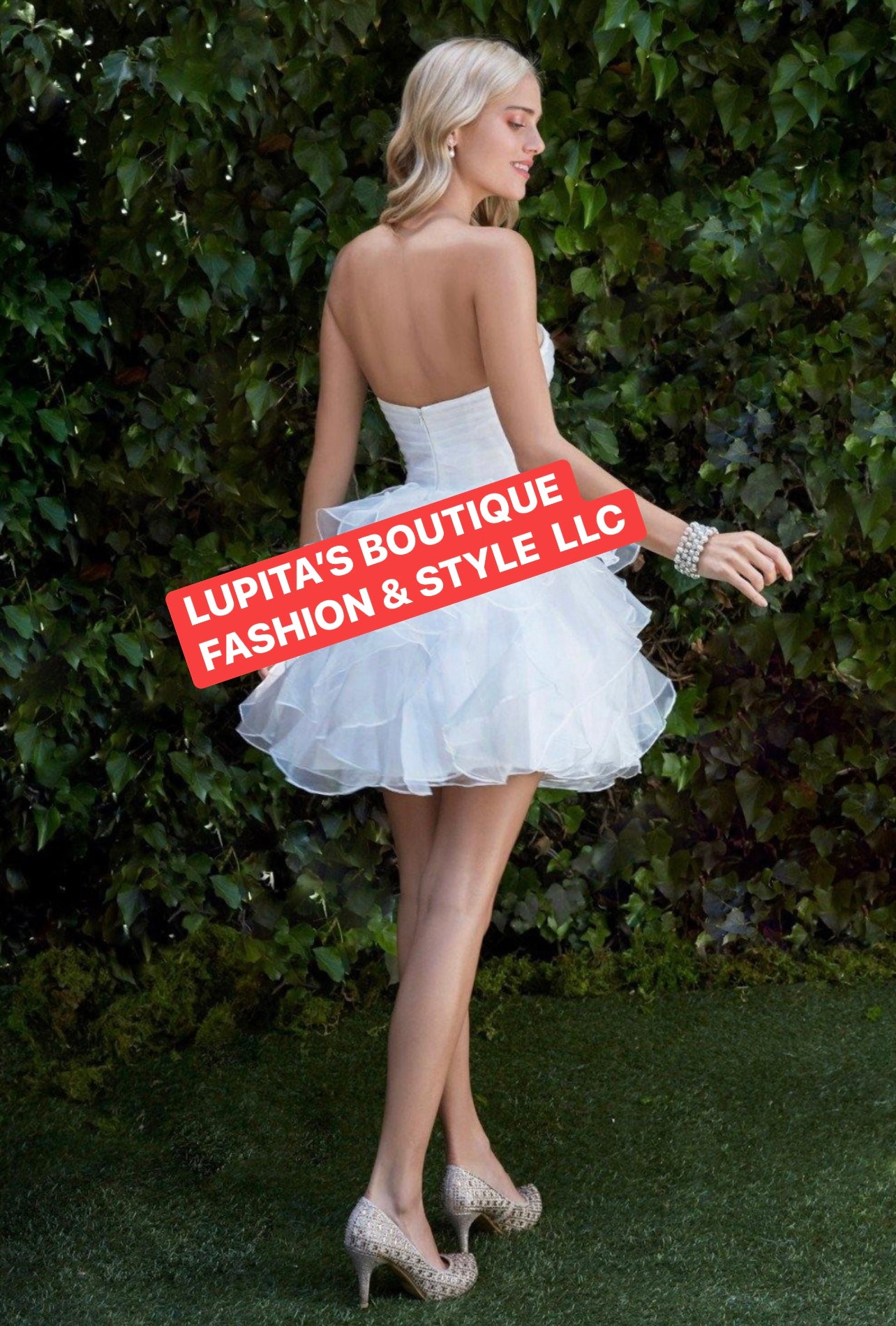 Vestido corto para dama elegante