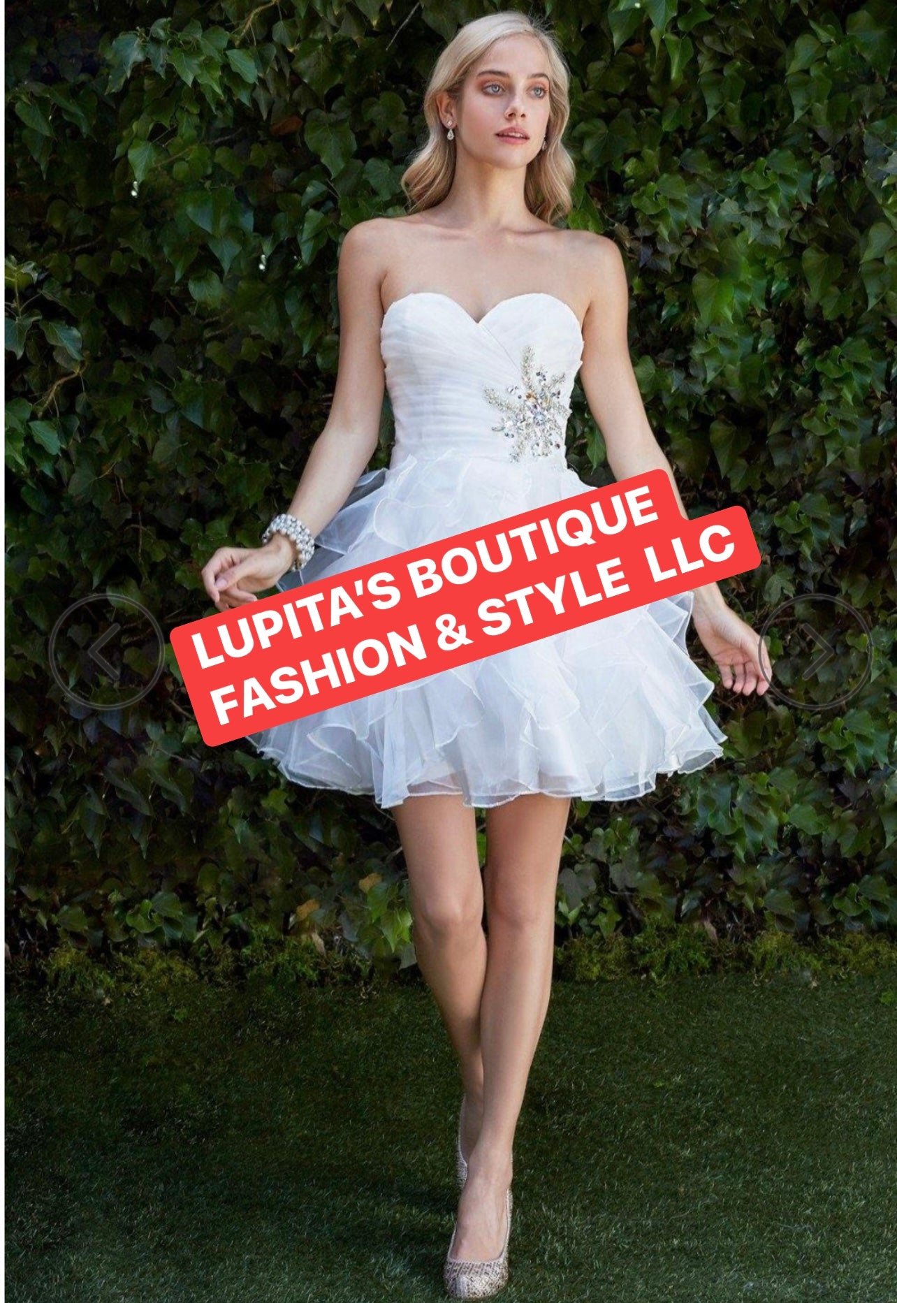 Vestido corto para dama elegante