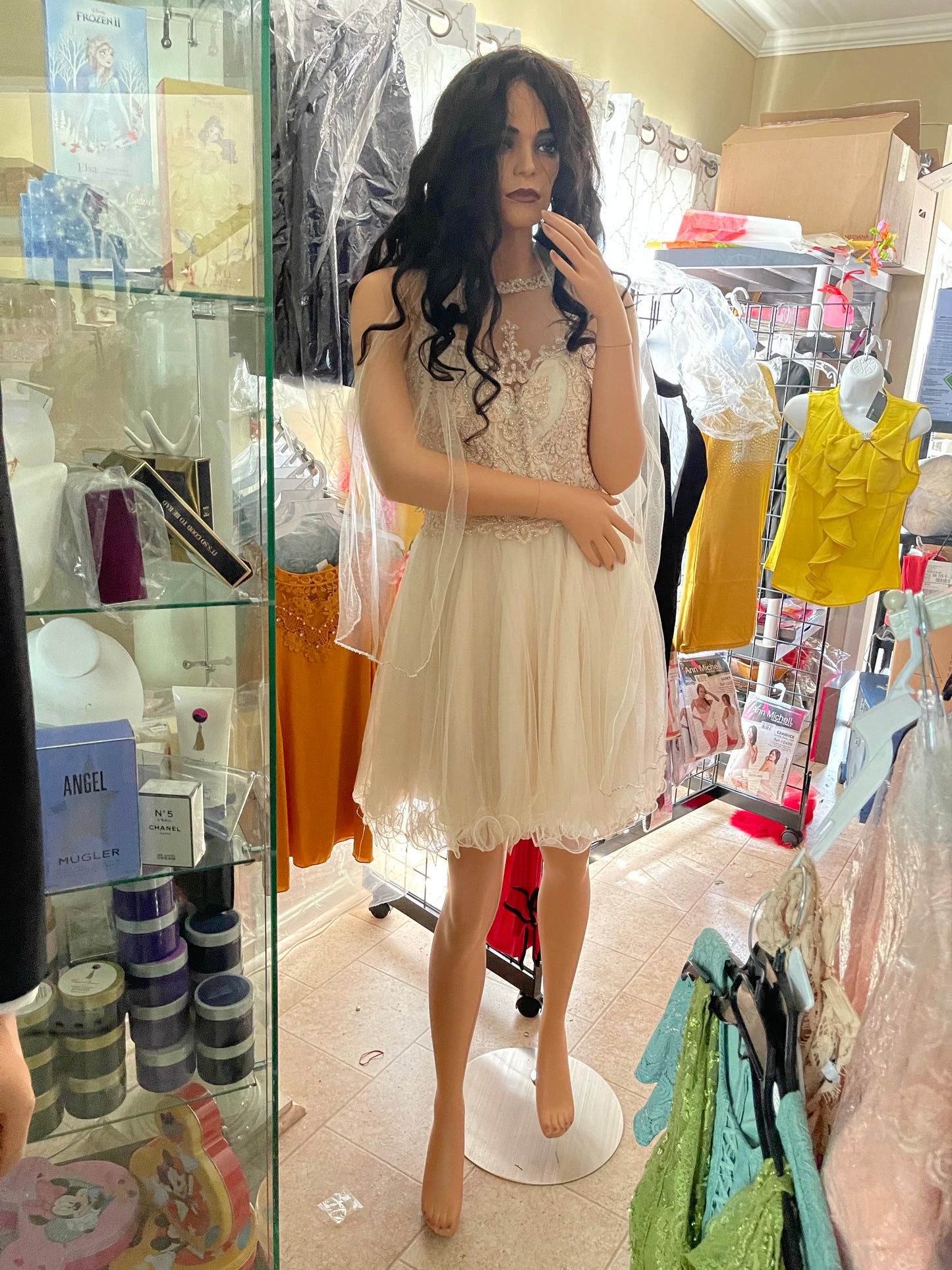 Vestido color champagne