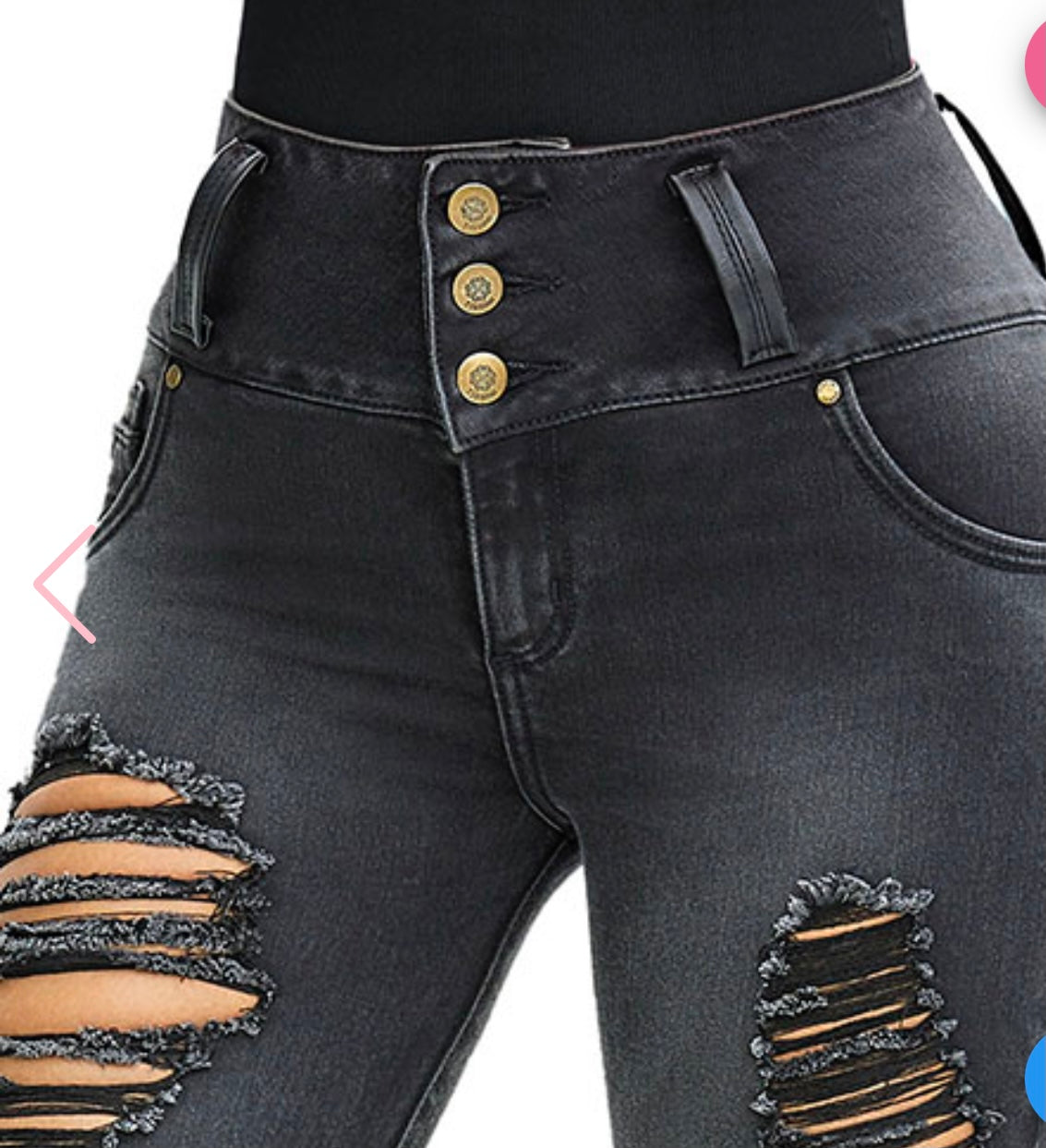 Pantalón colombiano levanta cola con 3 botones