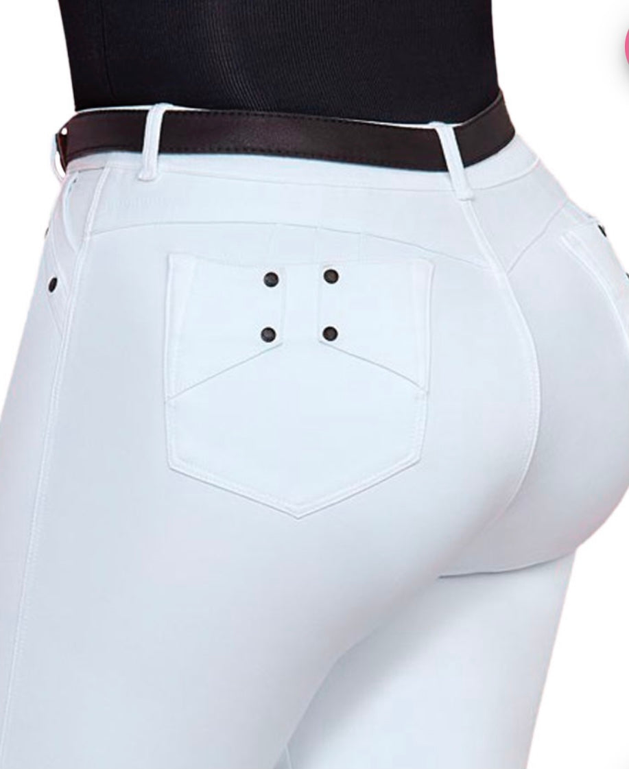 pantalon colombiano color blanco