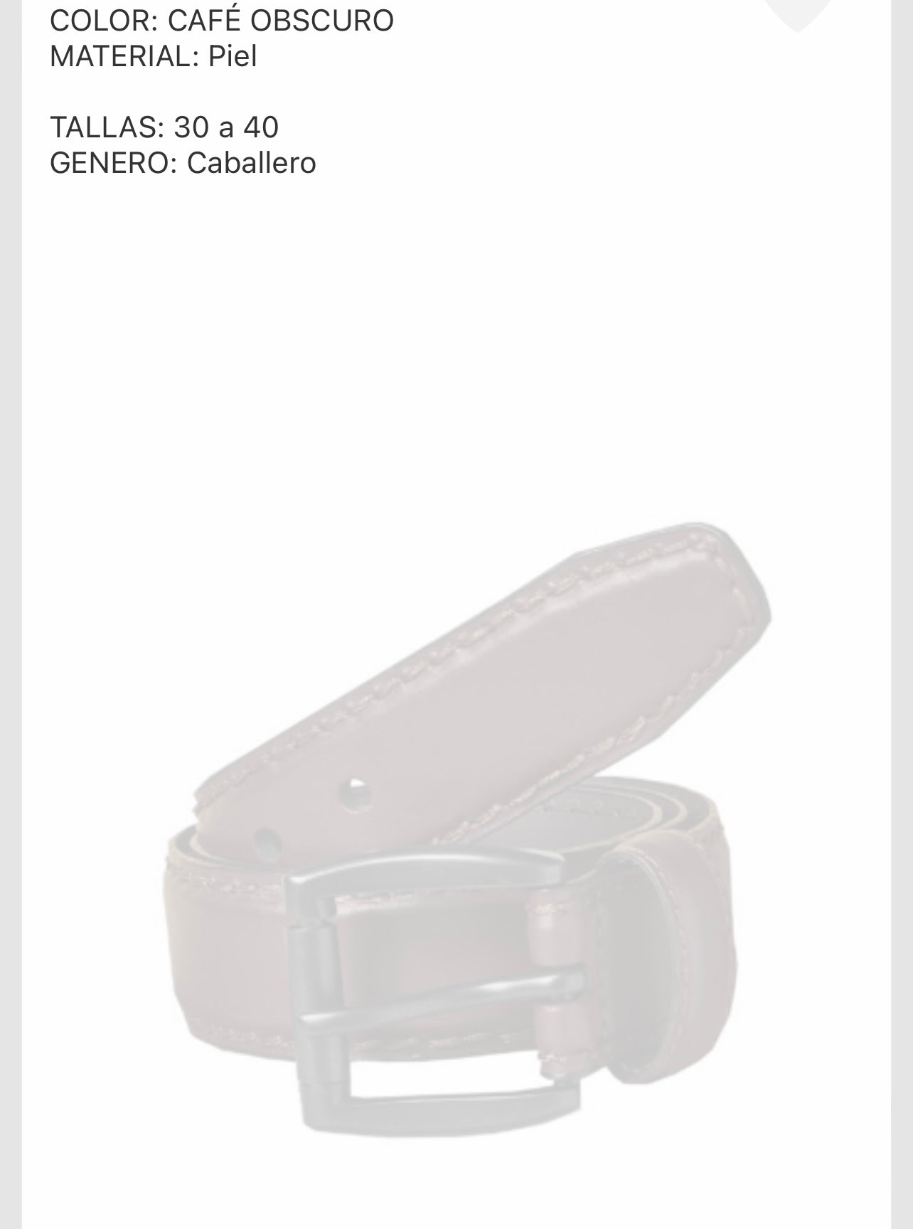Cinto para hombre