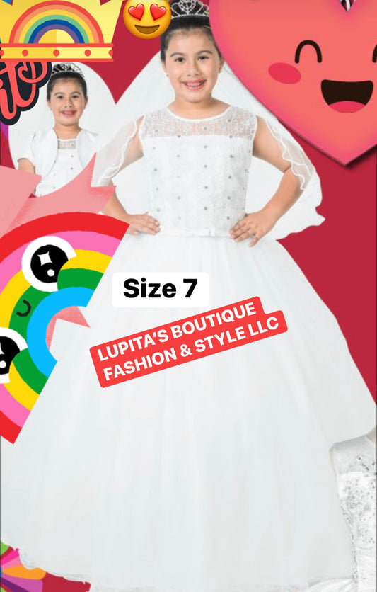 Vestido para bautizo,comunión,confirmación para niña