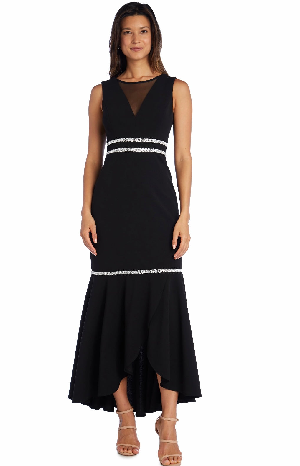 Vestido largo de gala color negro talla 22W