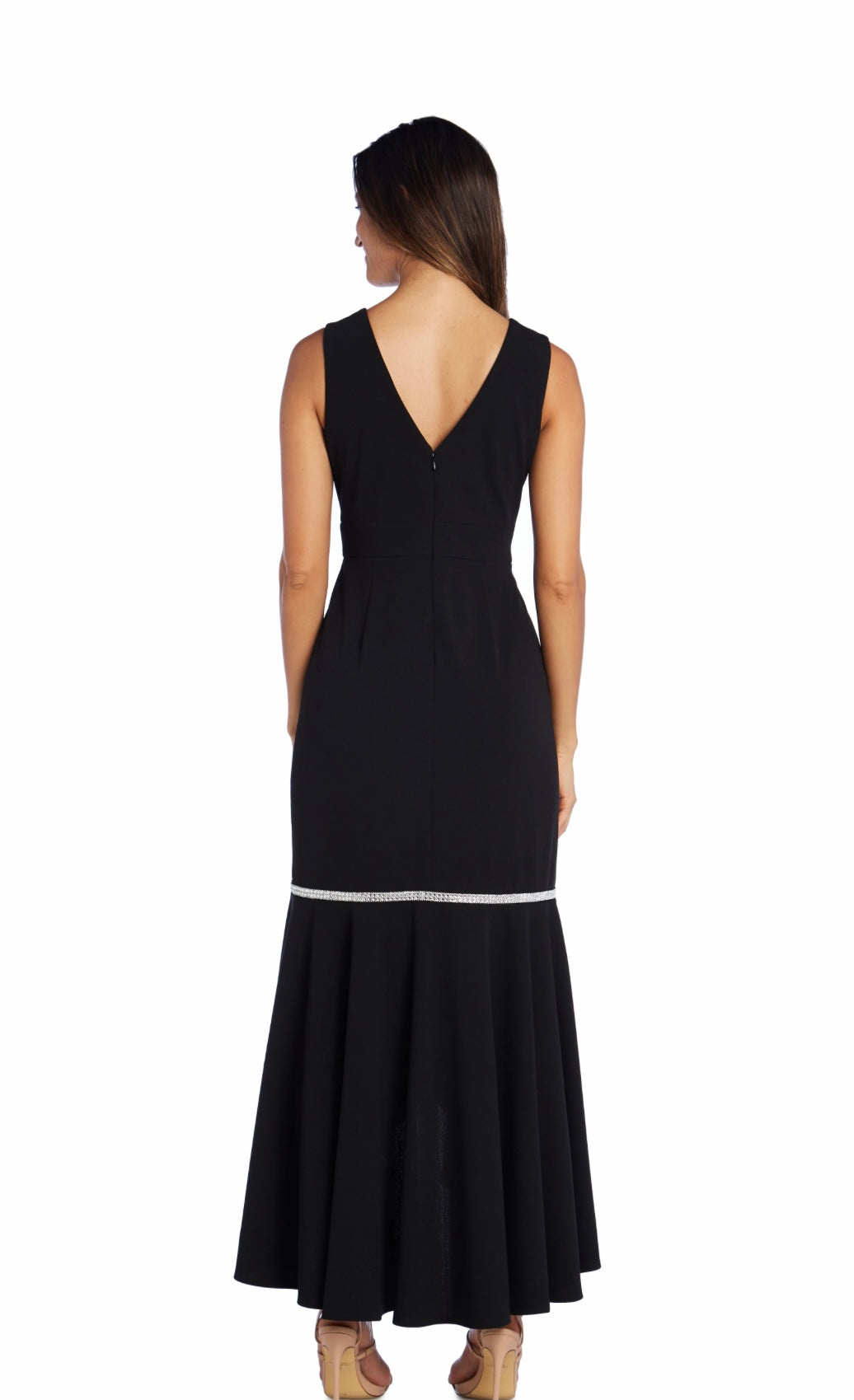 Vestido largo de gala color negro talla 22W