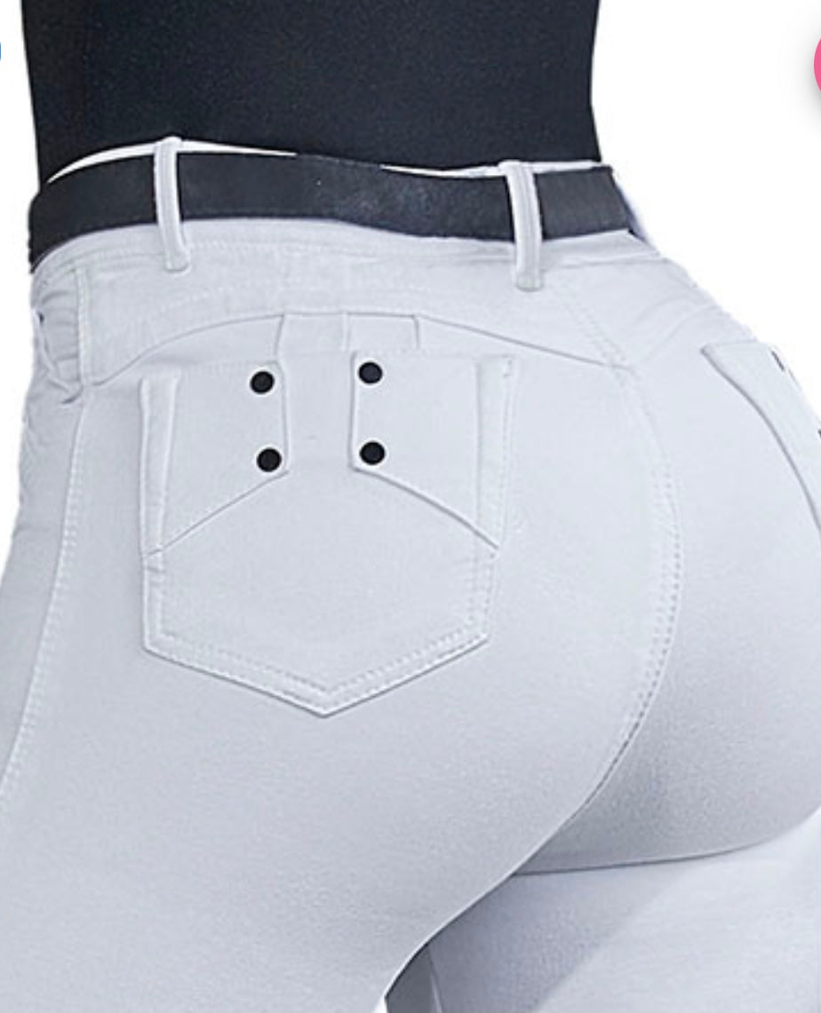 pantalon colombiano color blanco